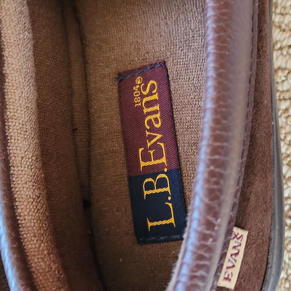 L.B. Evans Atlin Slipper 9EEE New in Box Chocolate - Picture 7 of 7